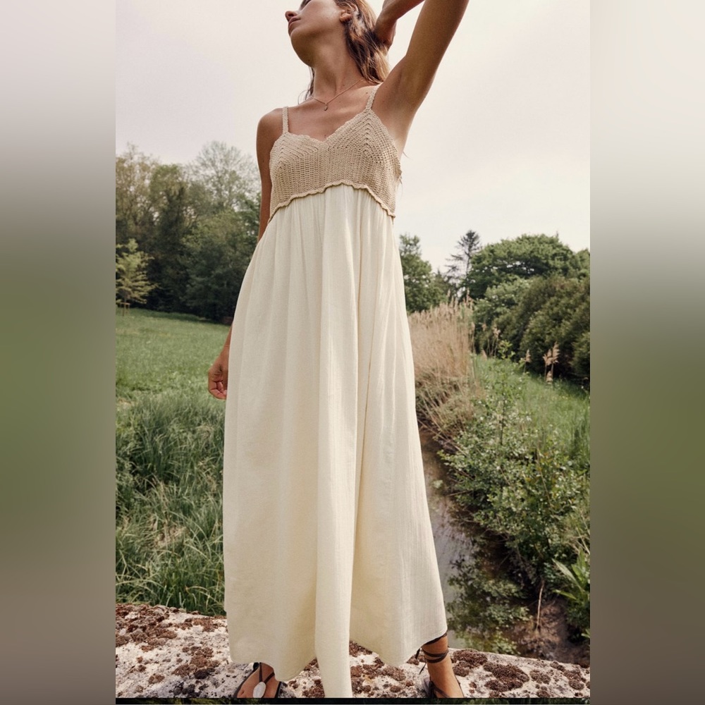 Zara Combination Crochet Dress